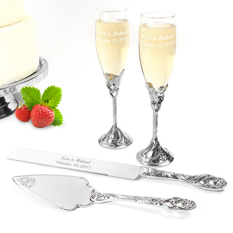 Satin Finish Champagne Flutes