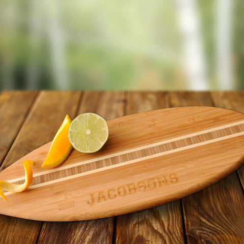 Surfboard Bamboo Cutting Board