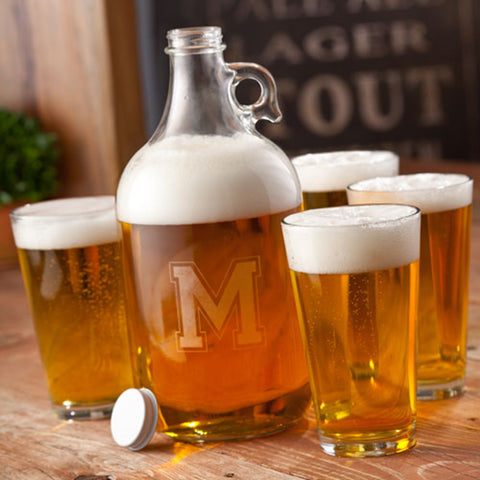 Engraved Growler Set (four blank  pint glasses)