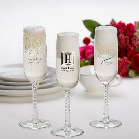 Printed Champagne Flutes (Pack of 24)