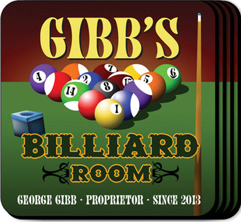 Coaster Set - Billiards