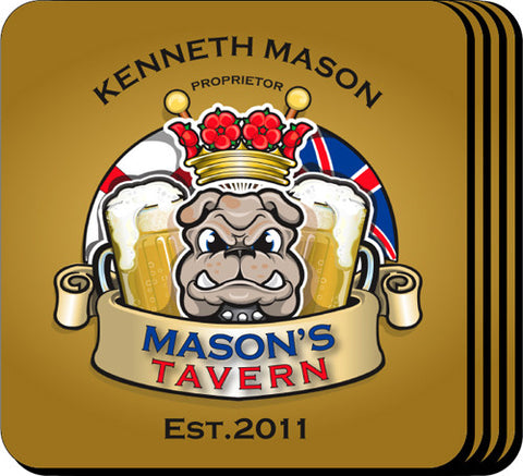 Coaster Set - Bull Dog