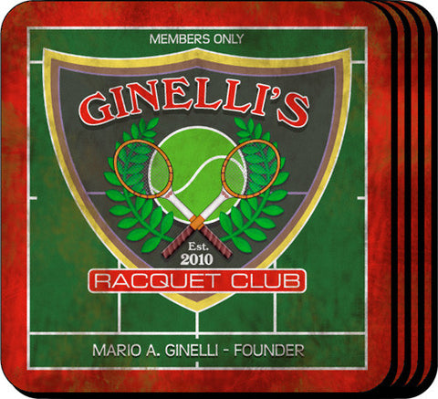 Coaster Set - Racquet