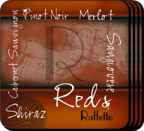 Coaster Set - Red Wine