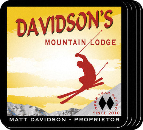 Coaster Set - Ski Lodge