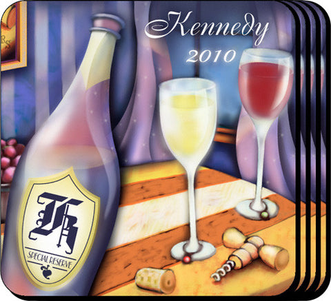 Coaster Set - Wine Paint