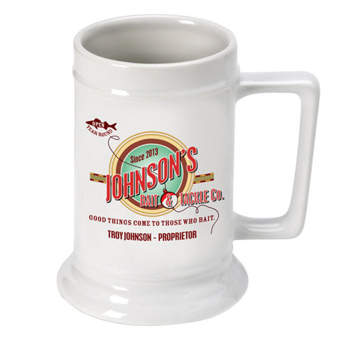 16oz. Ceramic Beer Stein - Bait and Tackle Co.