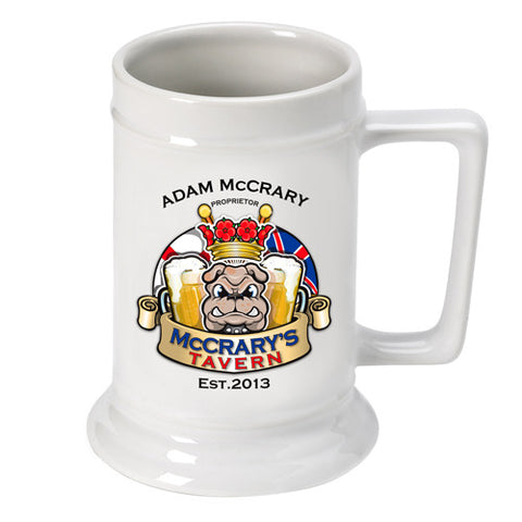 16oz. Ceramic Beer Stein - Bulldog