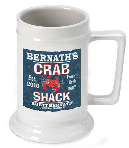 16oz. Ceramic Beer Stein - Crab Shack