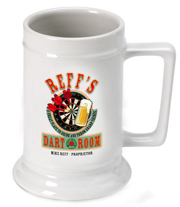 16oz. Ceramic Beer Stein - Darts