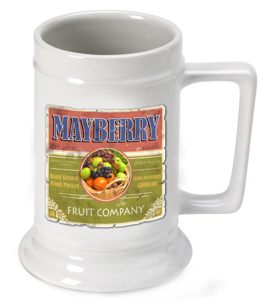 16oz. Ceramic Beer Stein - Fruit Co.