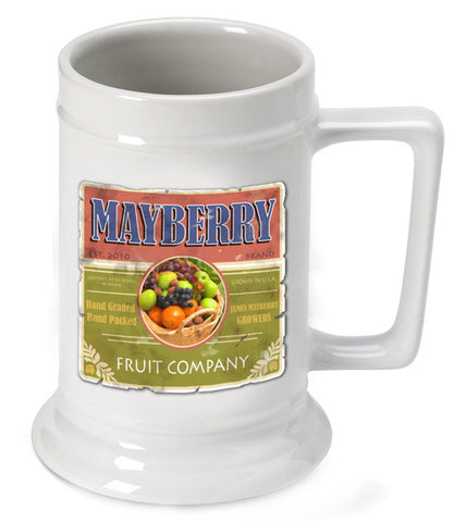 16oz. Ceramic Beer Stein - Fruit Co.
