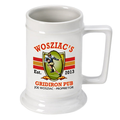 16oz. Ceramic Beer Stein - Gridiron