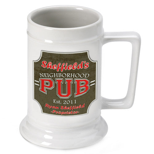 16oz. Ceramic Beer Stein - Neighbor