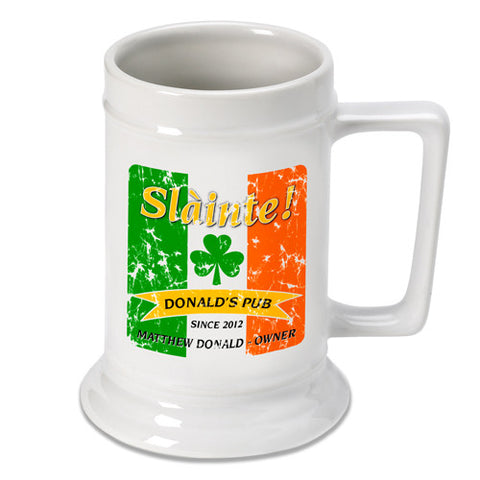 16oz. Ceramic Beer Stein - Irish Pride