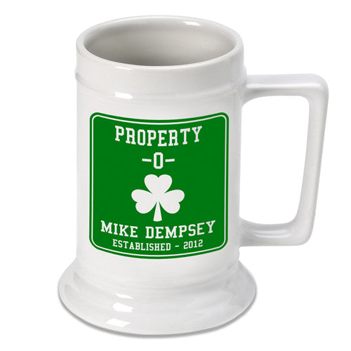 16oz. Ceramic Beer Stein - Property O