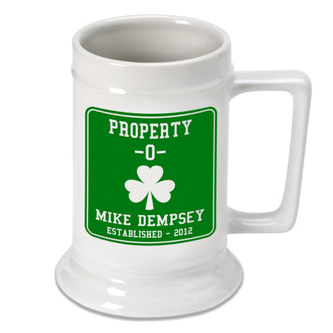 16oz. Ceramic Beer Stein - Property O