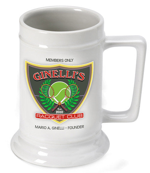 16oz. Ceramic Beer Stein - Racquet Club