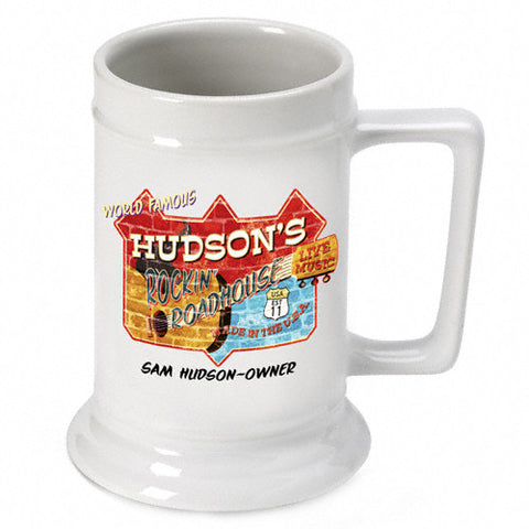 16oz. Ceramic Beer Stein - Roadhouse