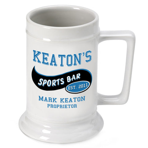 16oz. Ceramic Beer Stein - Sports Bar