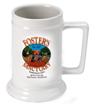 16oz. Ceramic Beer Stein - Sports Man