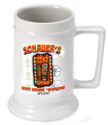 16oz. Ceramic Beer Stein - Tiki