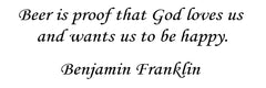 16 oz. Famous Beer Quote Stein - Benjamin Franklin
