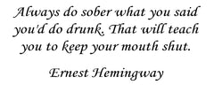 16 oz. Famous Beer Quote Stein - Ernest Hemingway