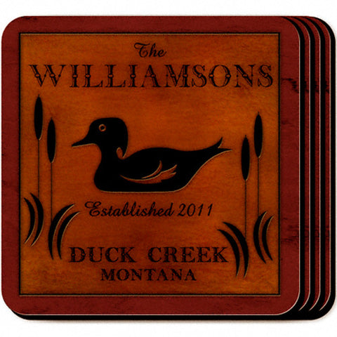 Cabin Series Coaster Set - Wood Duck