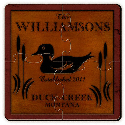 Cabin Series Coaster Puzzle - Wood Duck