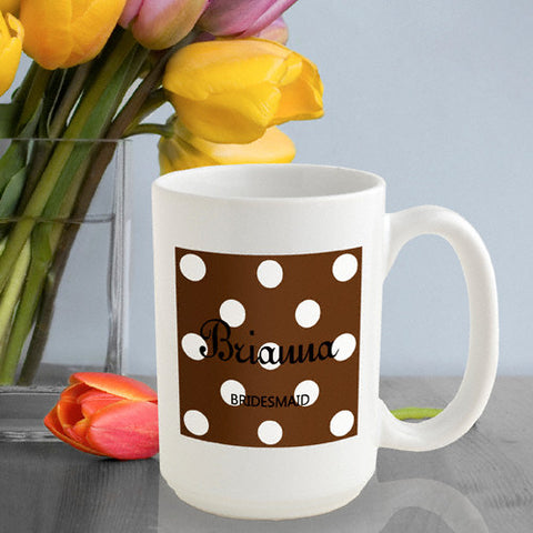 Polka Dot Coaster Set - Cocoa