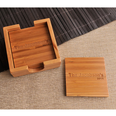 Bamboo Coaster Set