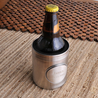 Brushed Koozie w/Pewter Medallion