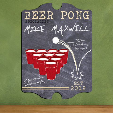 Vintage Beer Pong Sign - Specialist